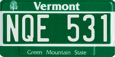 VT license plate NQE531