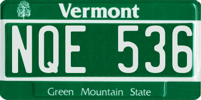 VT license plate NQE536