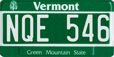 VT license plate NQE546