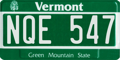 VT license plate NQE547
