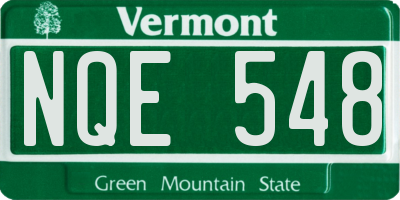 VT license plate NQE548