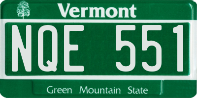 VT license plate NQE551