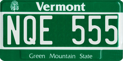 VT license plate NQE555