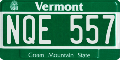 VT license plate NQE557