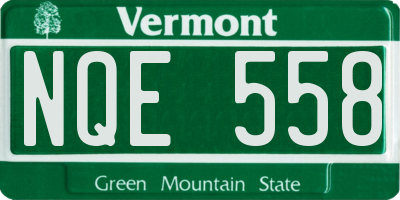 VT license plate NQE558