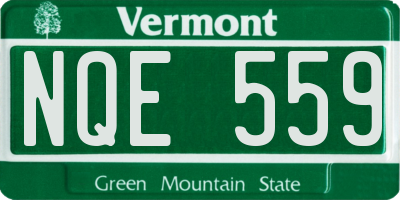 VT license plate NQE559
