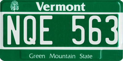 VT license plate NQE563