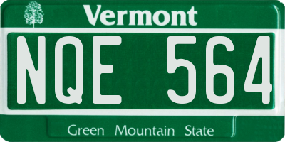 VT license plate NQE564