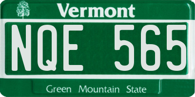 VT license plate NQE565