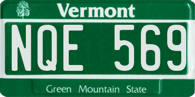 VT license plate NQE569