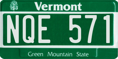 VT license plate NQE571