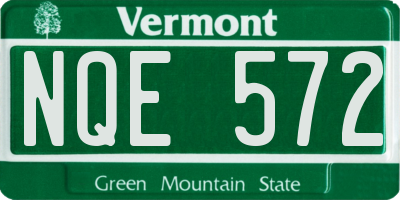 VT license plate NQE572