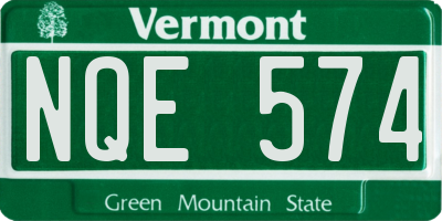 VT license plate NQE574