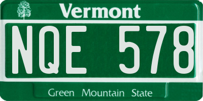 VT license plate NQE578
