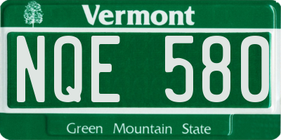 VT license plate NQE580