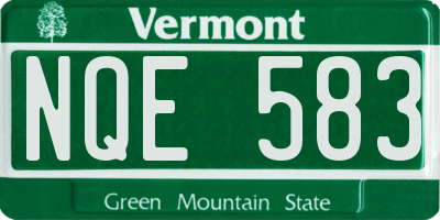 VT license plate NQE583