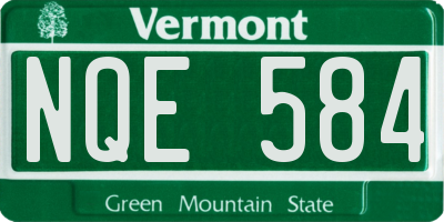 VT license plate NQE584