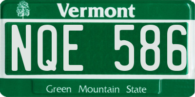 VT license plate NQE586