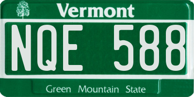 VT license plate NQE588