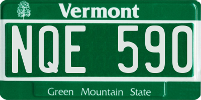 VT license plate NQE590