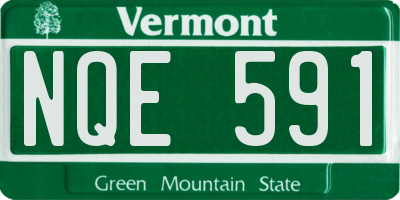 VT license plate NQE591