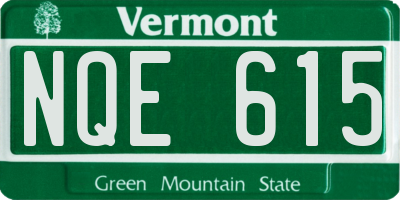 VT license plate NQE615