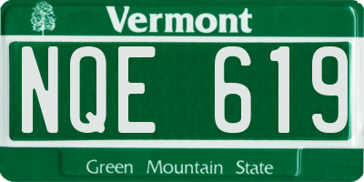 VT license plate NQE619