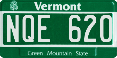 VT license plate NQE620