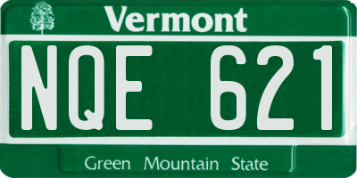 VT license plate NQE621
