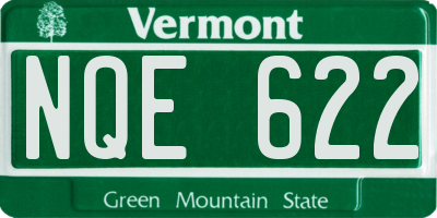 VT license plate NQE622