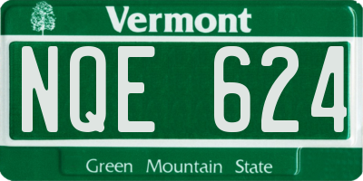 VT license plate NQE624