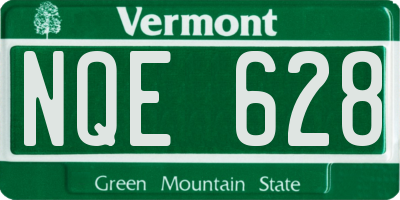VT license plate NQE628