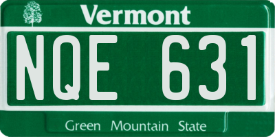 VT license plate NQE631