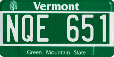 VT license plate NQE651