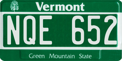VT license plate NQE652