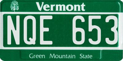 VT license plate NQE653