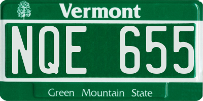 VT license plate NQE655