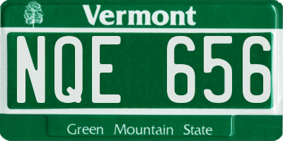 VT license plate NQE656