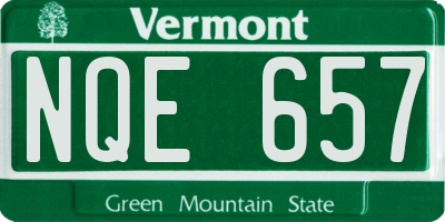 VT license plate NQE657