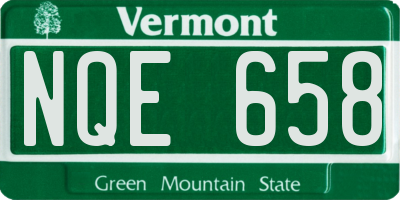 VT license plate NQE658