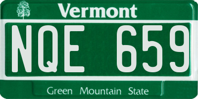 VT license plate NQE659