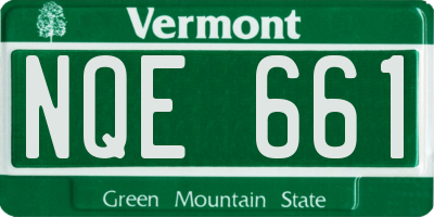 VT license plate NQE661