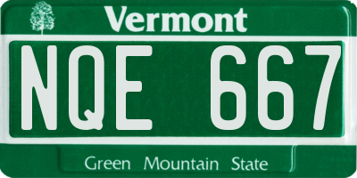 VT license plate NQE667