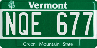 VT license plate NQE677