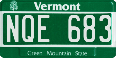 VT license plate NQE683