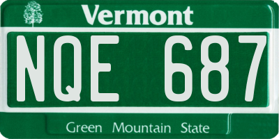 VT license plate NQE687