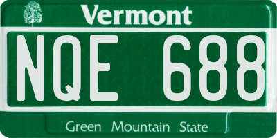 VT license plate NQE688