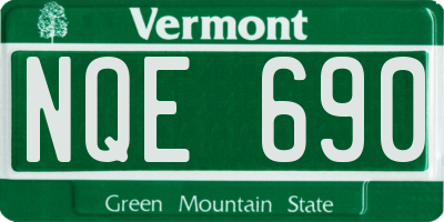 VT license plate NQE690