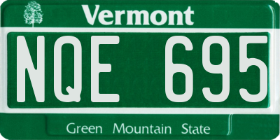 VT license plate NQE695