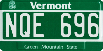 VT license plate NQE696